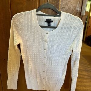 Tommy Hilfiger white cardigan. Size Small.